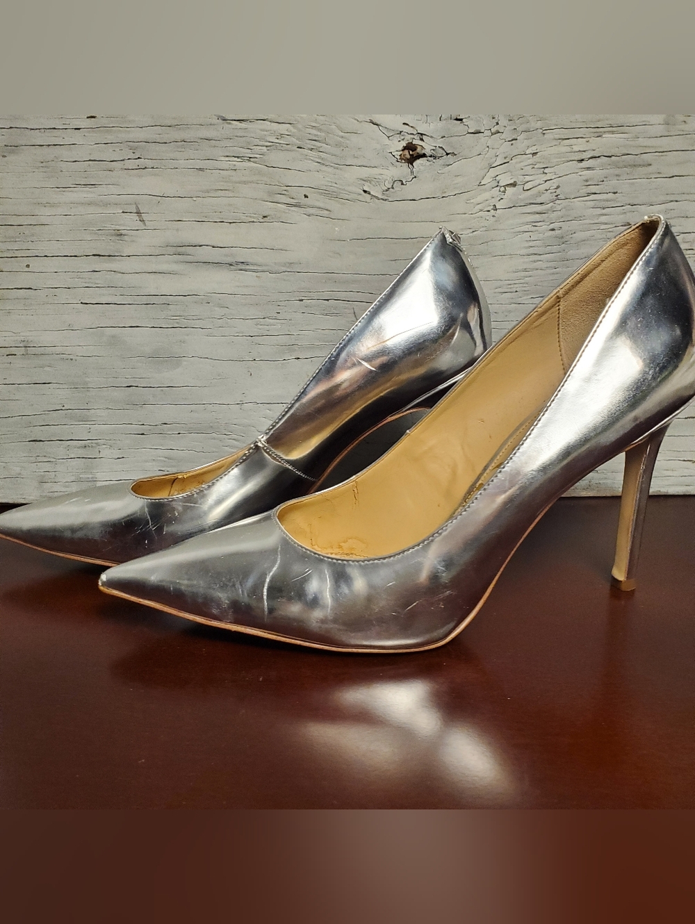 Sam Edelman Hazel Pointed Toe Pumps, Size: 10.5, Silver Metallic - Picture 3 of 11